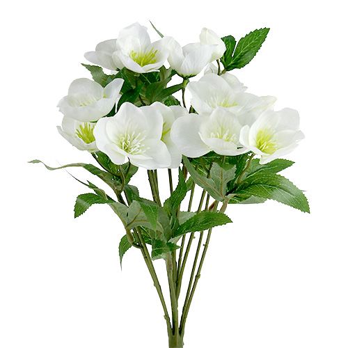 Bouquet de roses de Noël 39cm crème