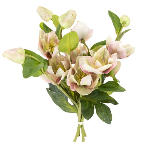 Décoration de Noël : roses artificielles, bouquet de 4 roses de 30 cm.