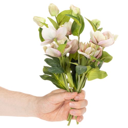 Décoration de Noël : roses artificielles, bouquet de 4 roses de 30 cm. | Floristik24.be