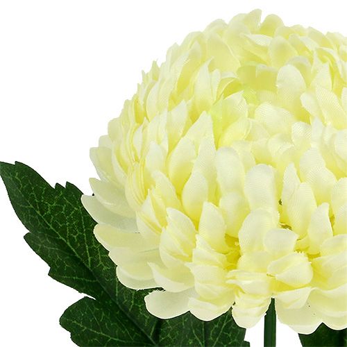 Article Chrysanthème Crème Fleur Artificielle Ø7cm 18cm 4pcs