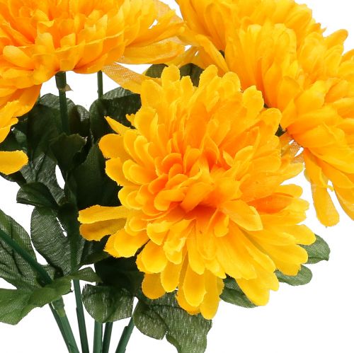 Article Chrysanthème jaune à 7 fleurs