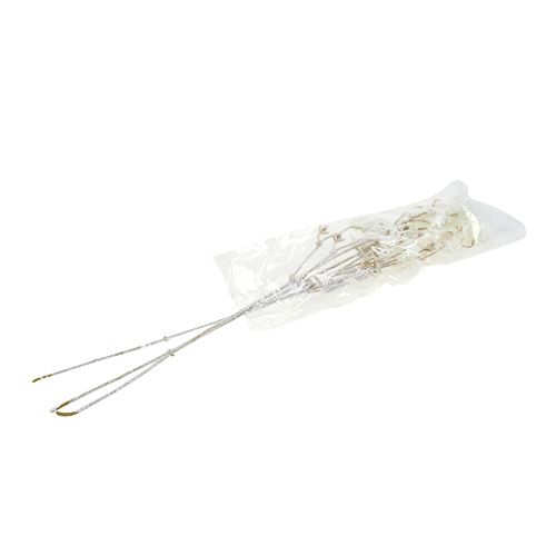 Floristik24 Branche de clématite blanche floquée 62cm 3pcs