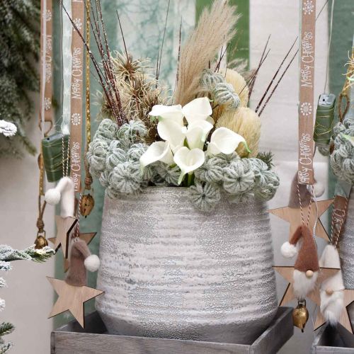 Article Clématite verte avec neige 43cm 3 pcs