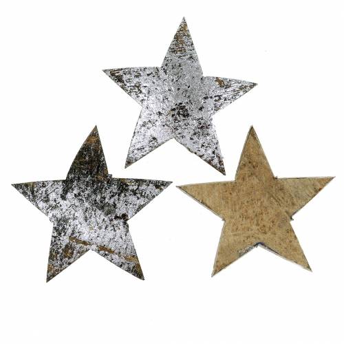 Floristik24 Coco étoile argent 5cm 50pcs décoration de table argent décoration de l&#39;avent étoiles