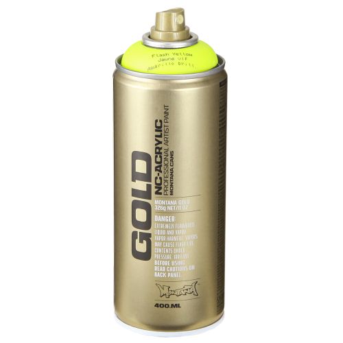 Spray de couleur jaune Montana en bombe acrylique néon 400 ml