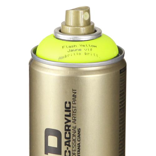 Article Spray de couleur jaune Montana en bombe acrylique néon 400 ml