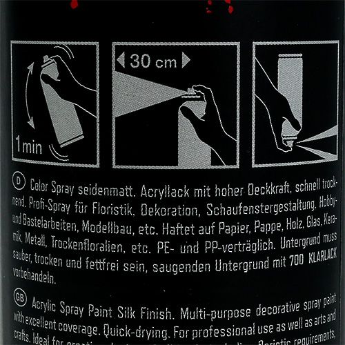 Floristik24 Spray de couleur rouge foncé mat 400ml