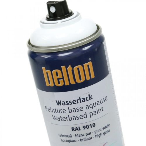 Article Peinture à base d'eau blanche sans Belton blanc brillant en aérosol blanc pur 400ml