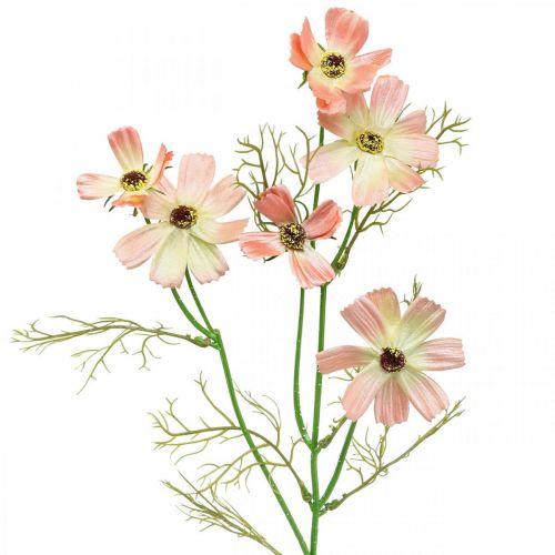 Floristik24 Cosmea panier à bijoux pêche fleurs artificielles fleurs d&#39;été 61cm