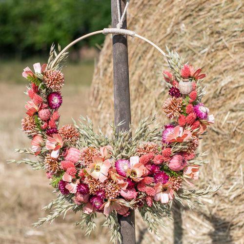 Floristik24 Cosmea panier à bijoux pêche fleurs artificielles fleurs d&#39;été 61cm