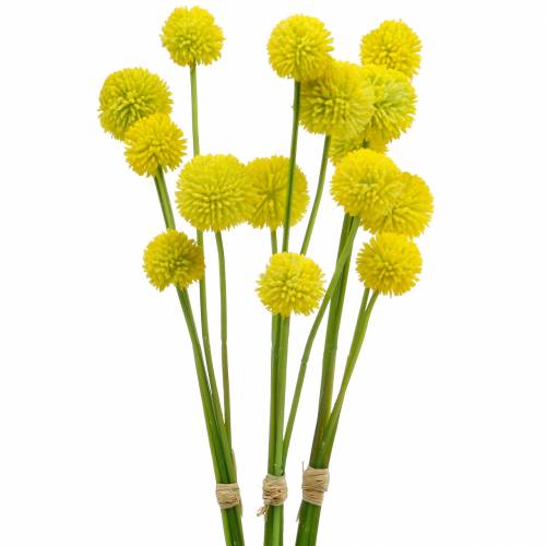 Floristik24 Pilons Craspedia Jaune Artificielle Fleur De Jardin Fleurs En Soie 15pcs