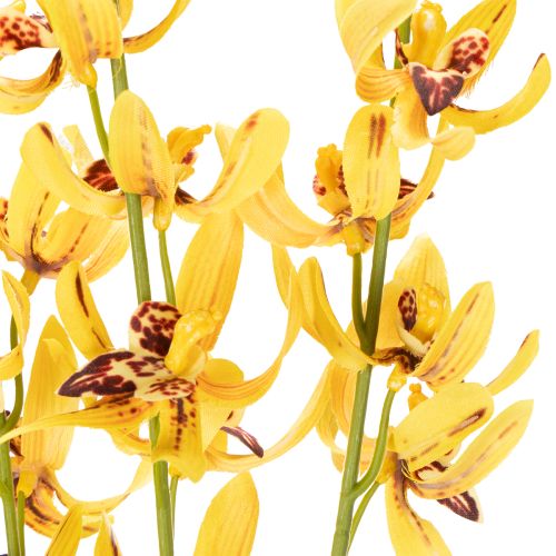 Article Orchidée Cymbidium artificielle en tige florale pour décoration élégante, 95 cm, lot de 2