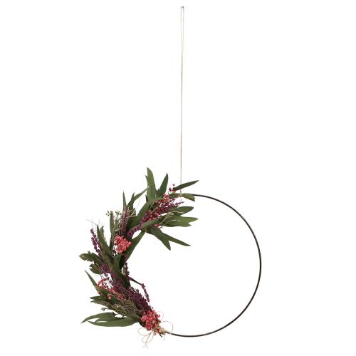 Article Boîte DIY bague avec décoration fleurs séchées boucle lavande Ø30cm