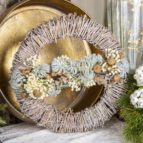 Floristik24 Couronne de porte de boîte DIY Couronne de décoration de l&#39;Avent Couronne de Noël Ø38cm