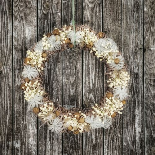 Floristik24 Couronne de porte de boîte DIY Couronne de décoration de l&#39;Avent Couronne de Noël Ø38cm