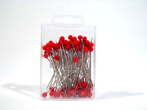 Floristik24 Aiguille tête perle Ø 6mm 65mm 100pcs rouge