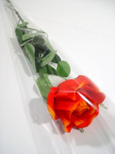 Article Sachet fleur pour 1 rose &quot;Blank&quot; L65cm L14cm - 3cm 50p