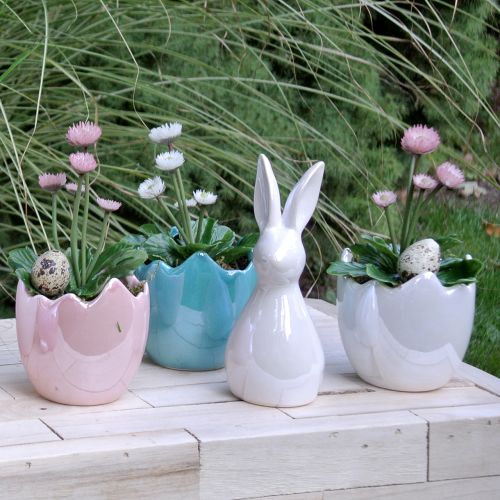 Floristik24 Déco Lapin Brun Nacre 15,5cm 2pcs