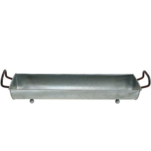 Floristik24 Pot de fleurs gouttière en zinc 70 cm, 59 cm 2 p.