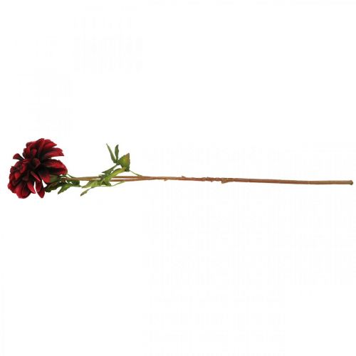 Article Fleur artificielle dahlia fleur de soie rouge automne 78cm Ø3 / 15cm