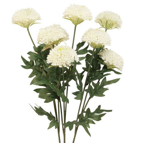 Floristik24 Dahlia fleurs décoratives fleurs artificielles fleur blanche L64cm 3 pcs