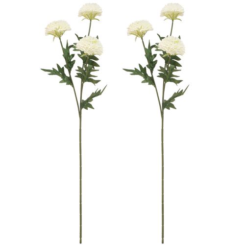 Article Dahlia fleurs décoratives fleurs artificielles fleur blanche L64cm 3 pcs