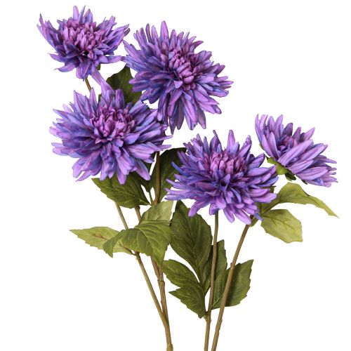 Article Dahlias artificiels en lavande avec 5 fleurs 105cm