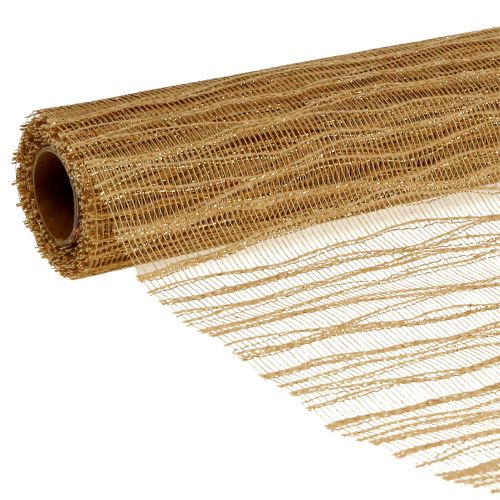 Floristik24 Charnière de table Deco Wave 26cm x 300cm or métallisé