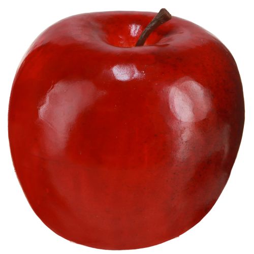 Pommes décoratives rouges brillantes, fruits artificiels décoratifs, 7,5 cm, 6 pièces