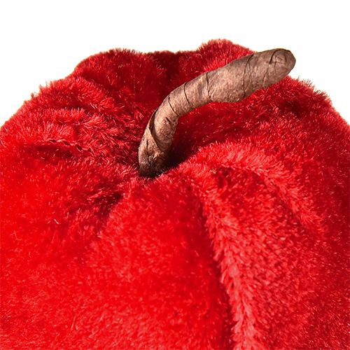 Article Pommes décoratives en tissu décoration d'automne velours rouge Ø5cm H6cm 12 pcs
