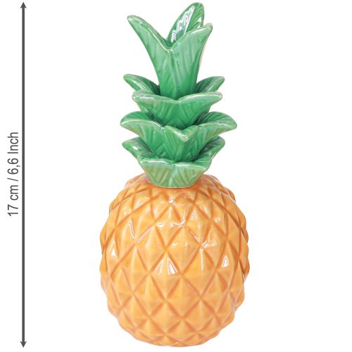 Article Ananas décoratif en céramique coloré Décoration en céramique assortie 17 cm 3 pièces