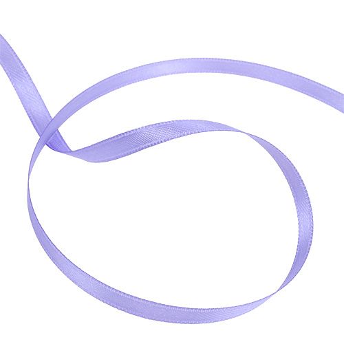 Article Ruban décoratif en satin violet clair, ruban cadeau, 6 mm, 50 m