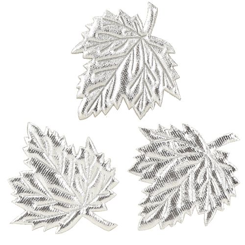 Article Feuilles de soie décoratives 5cm argent 60 pcs