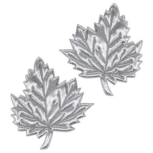 Article Feuilles décoratives en soie 5 cm argent 60 p.