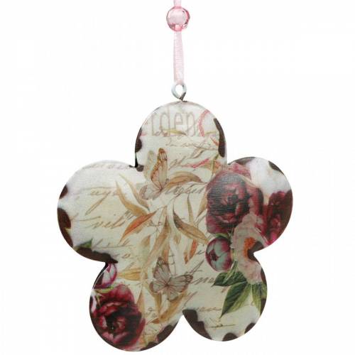 Floristik24 Fleur décorative pour pivoines suspendues décoration de ressort en métal nostalgique 4pcs