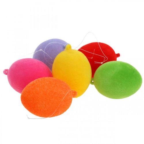 Floristik24 Oeufs décoratifs floqués colorés 4cm 18 pcs