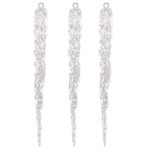 Article Glaçons décoratifs à suspendre pour décoration d&#39;hiver transparent 18,5 cm 3 pièces