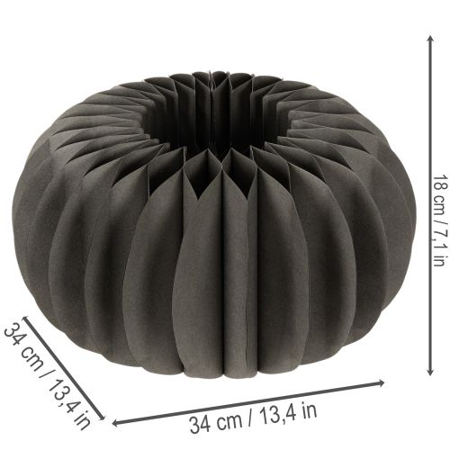 Décoration de table en papier alvéolé en forme de citrouille, pliable, ronde, 34 cm, 2 pièces | Floristik24.be