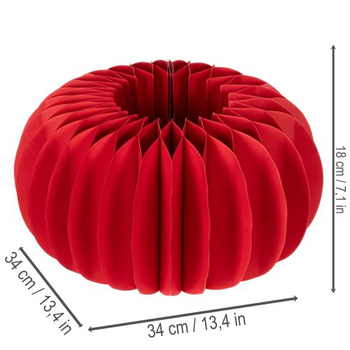 Papier décoratif citrouille en papier alvéolé 34 cm, lot de 2 | Floristik24.be