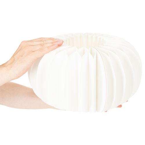 Boule décorative en papier, motif citrouille moderne, papier alvéolé, 34 cm, lot de 2 | Floristik24.be