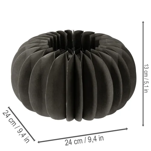 Anneau décoratif en papier nid d'abeille en forme de citrouille, 24 cm, lot de 4 | Floristik24.be