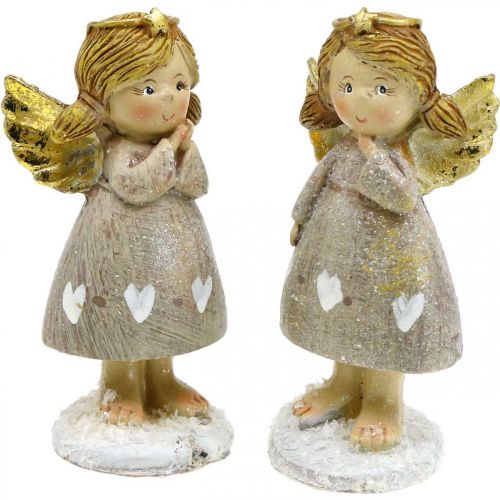Floristik24 Déco ange ange de Noël ange figure ange paire H10cm 2pcs