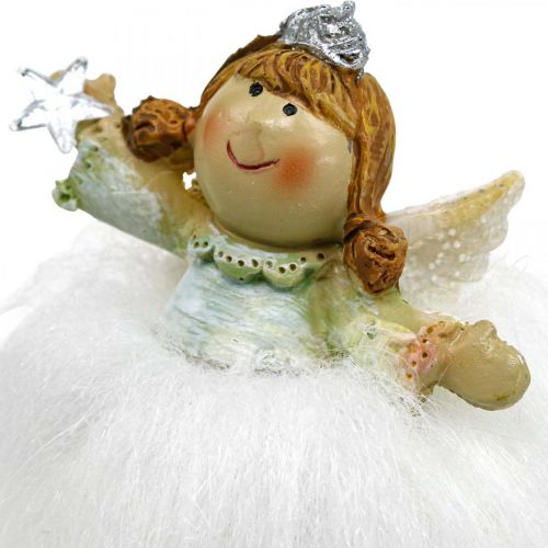 Floristik24 Déco ange ange de Noël figure d'ange avec étoile H12cm 2pcs