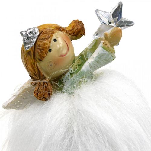 Floristik24 Déco ange ange de Noël figure d'ange avec étoile H12cm 2pcs