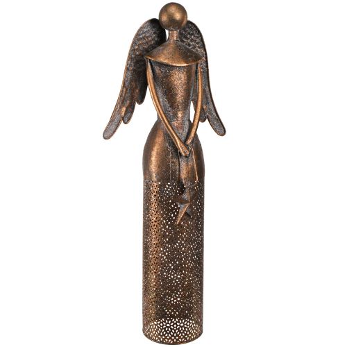 Floristik24 Ange décoratif avec étoile métal Noël bronze H52cm