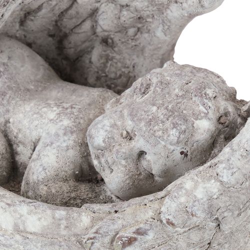 Article Ange décoratif endormi avec des ailes, figurine d&#39;ange tombale 22,5 cm