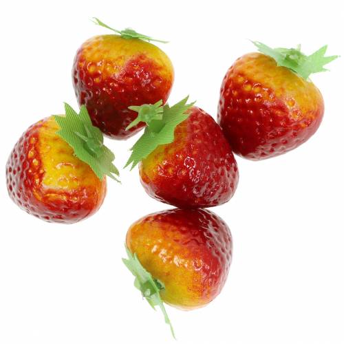 Floristik24 Fraises décoratives 2.5cm 12pcs