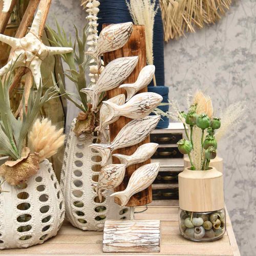 Floristik24 Poisson déco debout banc de poissons en bois Décoration maritime 59cm