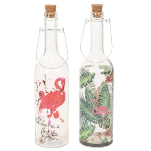 Bouteille décorative LED flamant rose 37,5 cm blanc chaud (lot de 2) acheter | Floristik24.be