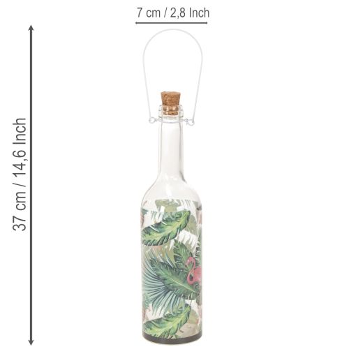 Bouteille décorative LED flamant rose 37,5 cm blanc chaud (lot de 2) | Floristik24.be